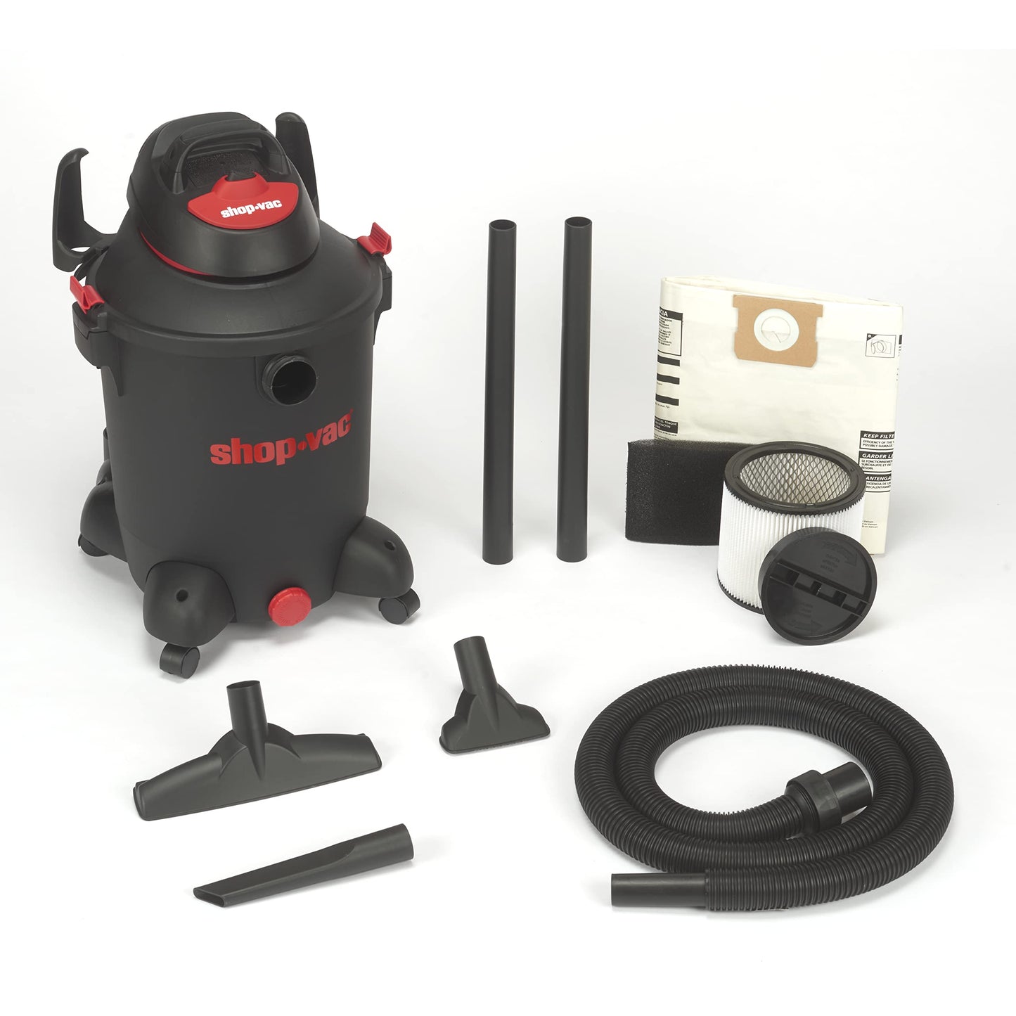 Shop-Vac 5982105 10 Gallon Wet/Dry Utility Vacuum, 5.5 Peak HP, SVX2 Motor Technology, 8 Ft x 1.5 Inch Hose, 12 ft Cord