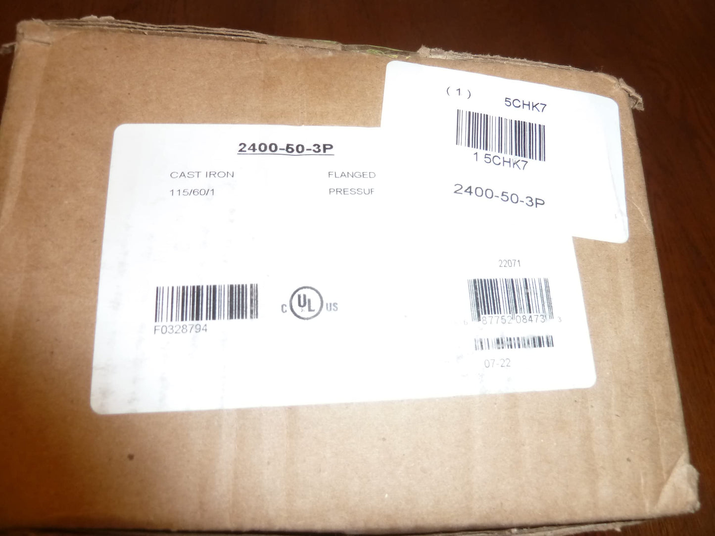 Taco 2400-50/2-3P Circulator Pump - Cast Iron - 1/2 HP