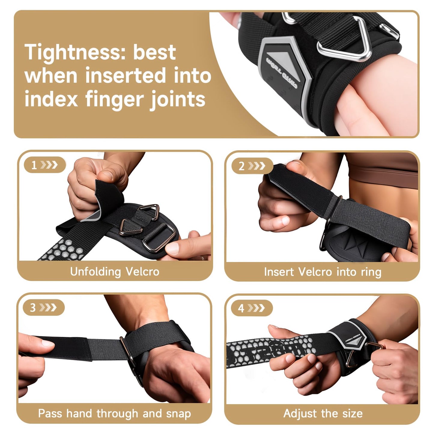 MOST GRIP Drip Glue Non-Slip Wrist Straps for Weightlifting, 2-in-1 Lifting Straps with D Rings for Cable Machine Workout, 10mm Neoprene Padded Wrist Wraps for Weight Lifting Deadlift (All Black, S (5.1-6.7Inch))