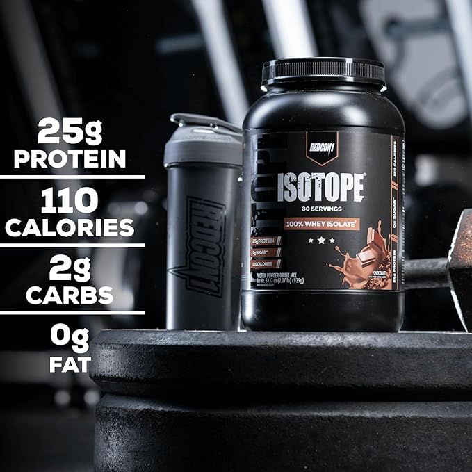 REDCON1 Isotope 100% Whey Isolate, Peanut Butter Chocolate - Keto Friendly Whey Protein Powder - Low Carb + Zero Added Sugar Whey Protein Isolate - Keto Protein Powder (71 Servings)
