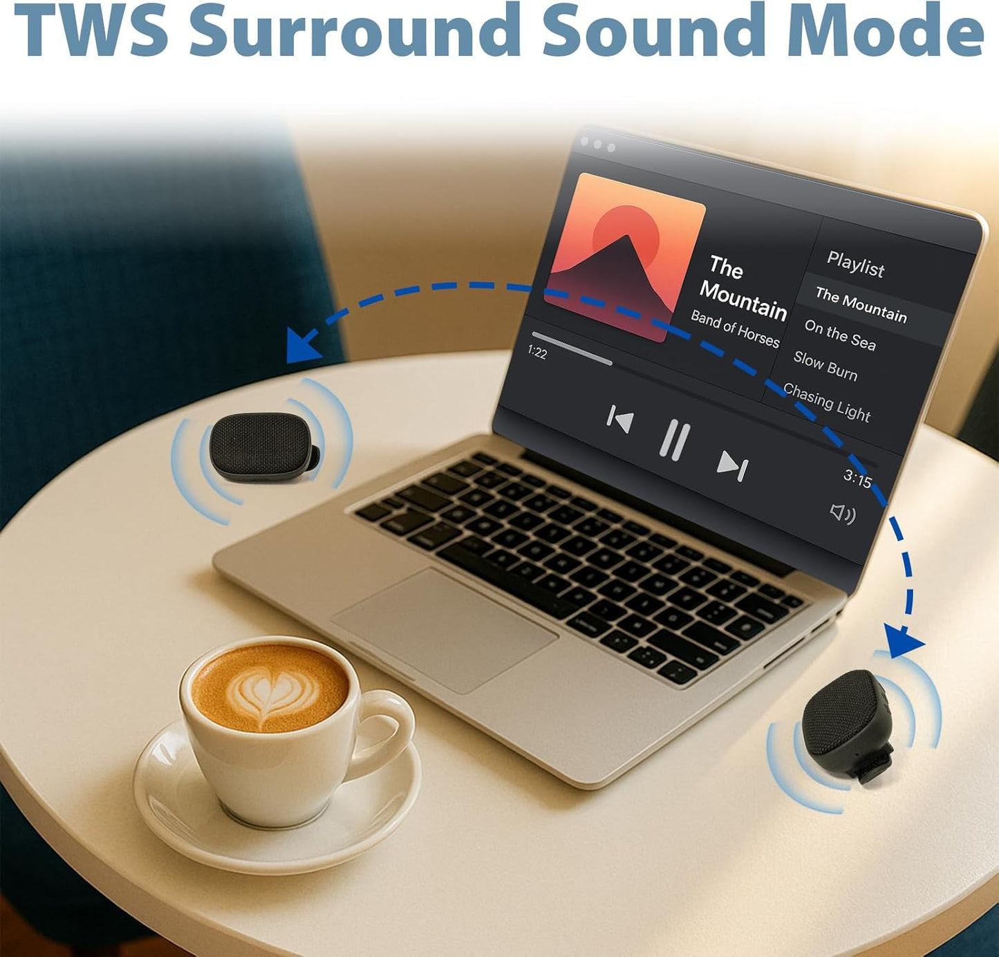Travel Depot Wearable Bluetooth Speaker,Clip On Bluetooth Speaker w/Microphone, Portable Waterproof Wireless Speaker