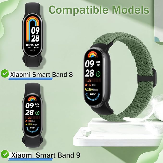 Braided Bands Compatible with Xiaomi Smart Band 10 9 8 Straps for Women Men
