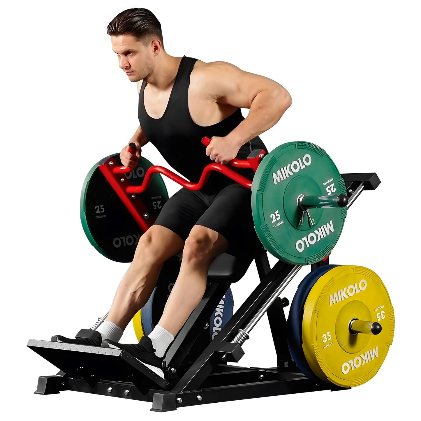 Mikolo Linear Row Machine, Back Workout Machine for Home Gym, Plate-Loaded Back Machine with Linear Bearing, Back Row Machine LAT Training Equipment SR06 Ultra(Machine Only)