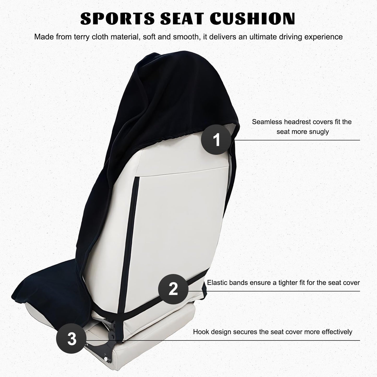 Rdxcv Car Towel Seat Cover, Waterproof Non-Slip Carseat Protector for Post Gym Workout Swimming Running, Sweatproof Front Seat Protective Cover Washable Pad for Cars Trucks SUVs (Beige)