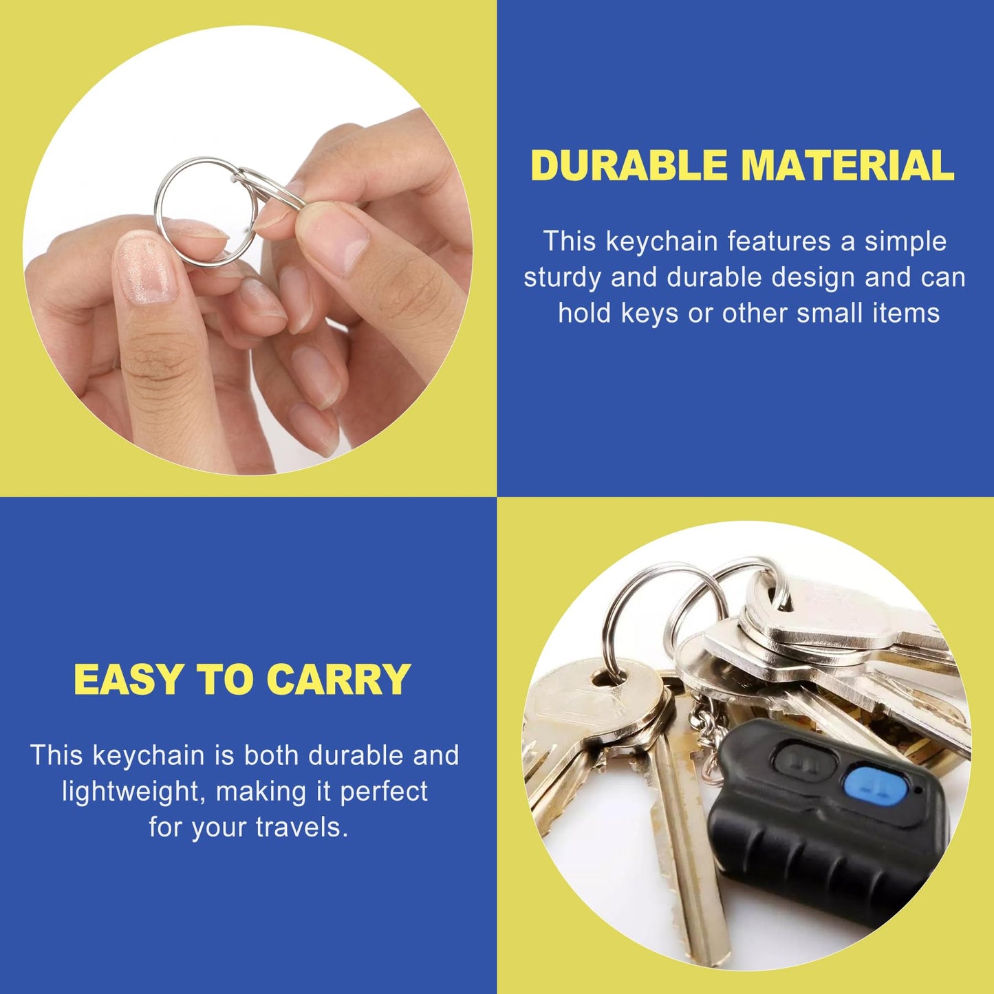 CepuXozi 200 Pack Wire Keychain Cable, Stainless Steel Locking Cable Key Ring, Easy Open Large Metal Key Loop for Luggage Tag Loops, Luggage Tag Strap Holder & ID Badge Hanging，Silver