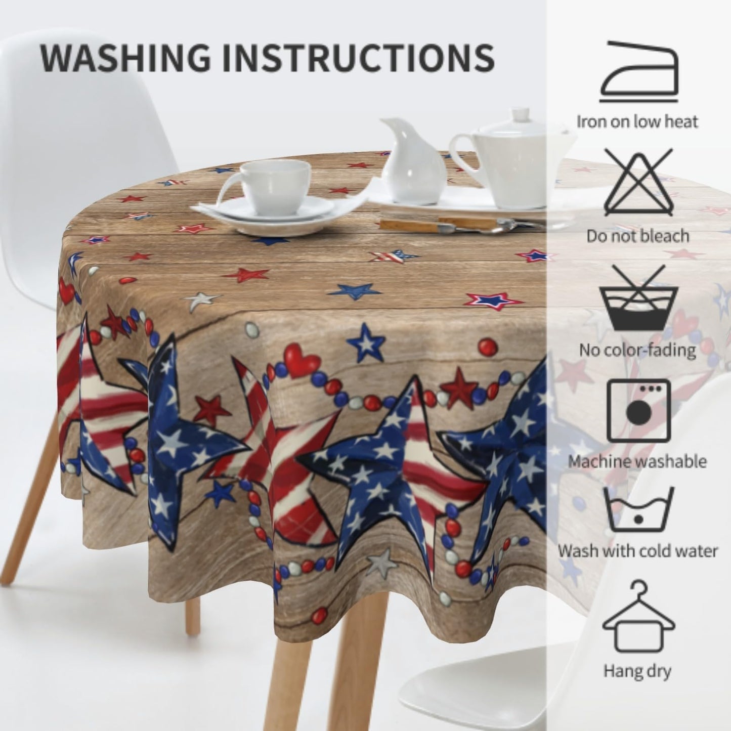 Lvhompro Fall Tablecloth 60 Inch Round Autumn Orange White Pumpkins Festival Table Cloth Water-Resistant Spill-Proof Washable Fabric Tablecover for Kitchen Dining Party Picnic Indoor Outdoor