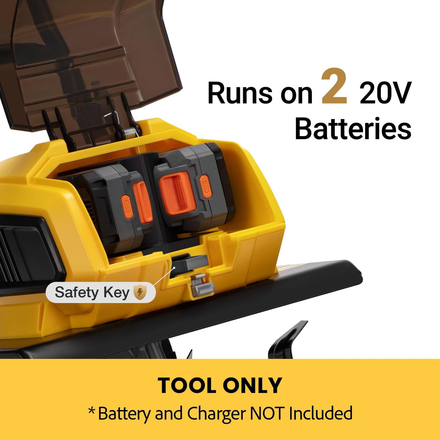 40v Cordless Brushless Tiller Cultivator Compatible with Dewalt 20v Battery(Tool Bare), 14.2in Electric Garden Rototiller, 8.7in Depth, Foldable, Adjustable Wheels for Lawn, Soil Prep,Grass Reseeding