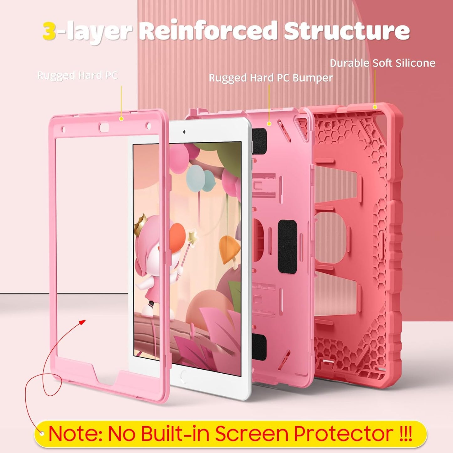 FINTIE 9th (2021) 8th (2020) 7th (2019) 10.2 Inch, Case for iPad Generation / Generation / Gen Fully-Body Rugged Heavy