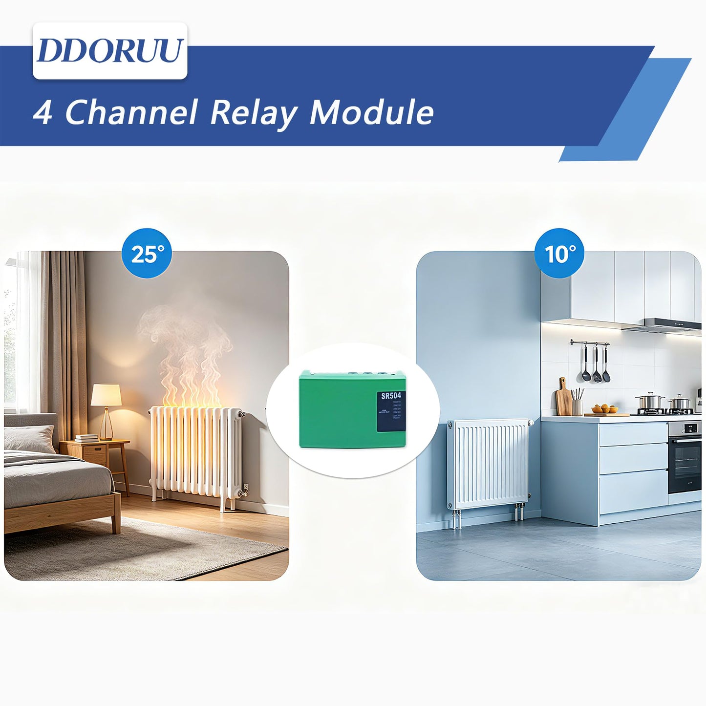SR504-4 Switching Relay，SR-504-4，4 Channel Relay Module
