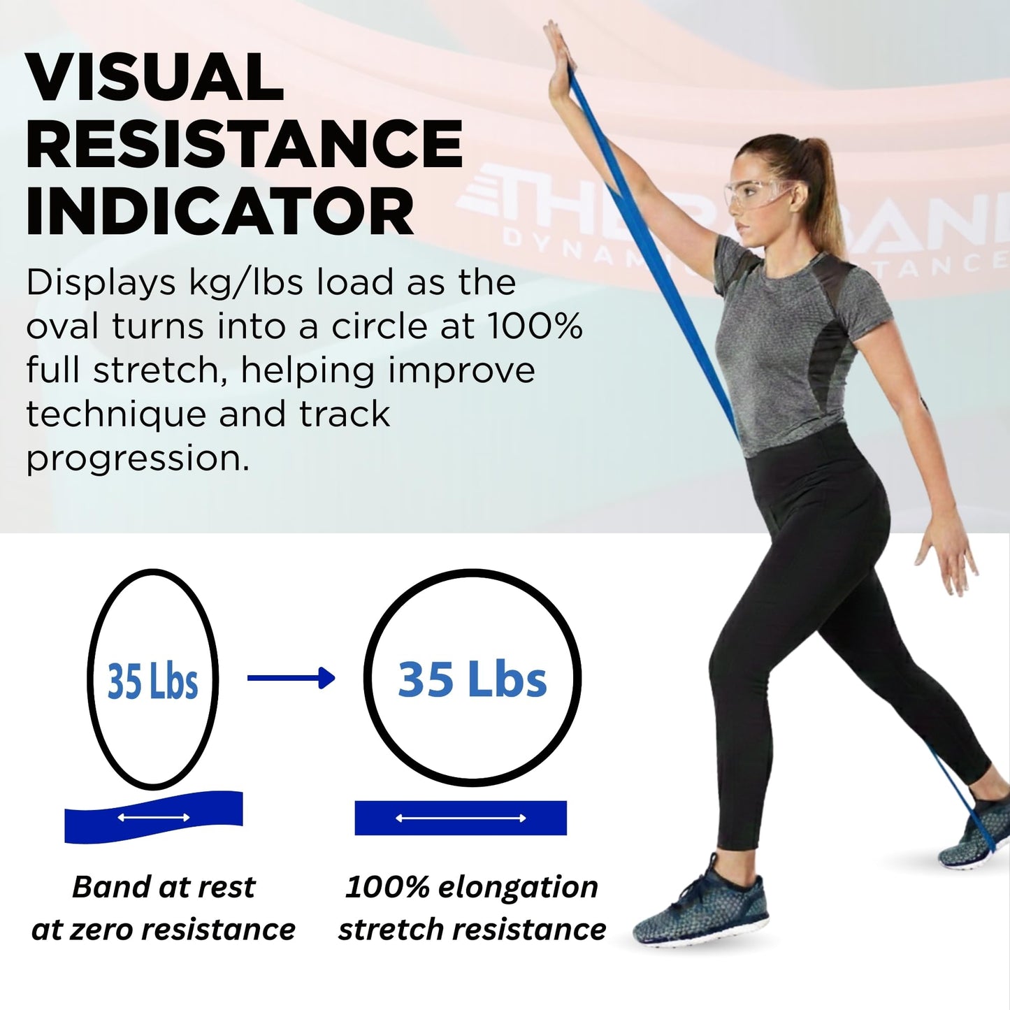 THERABAND High Resistance Band, Heavy Elastic Super Band for Full Body Workouts, Physical Therapy, Strength Training, Durable 41” Loop Exercise Band, 35 lbs Resistance