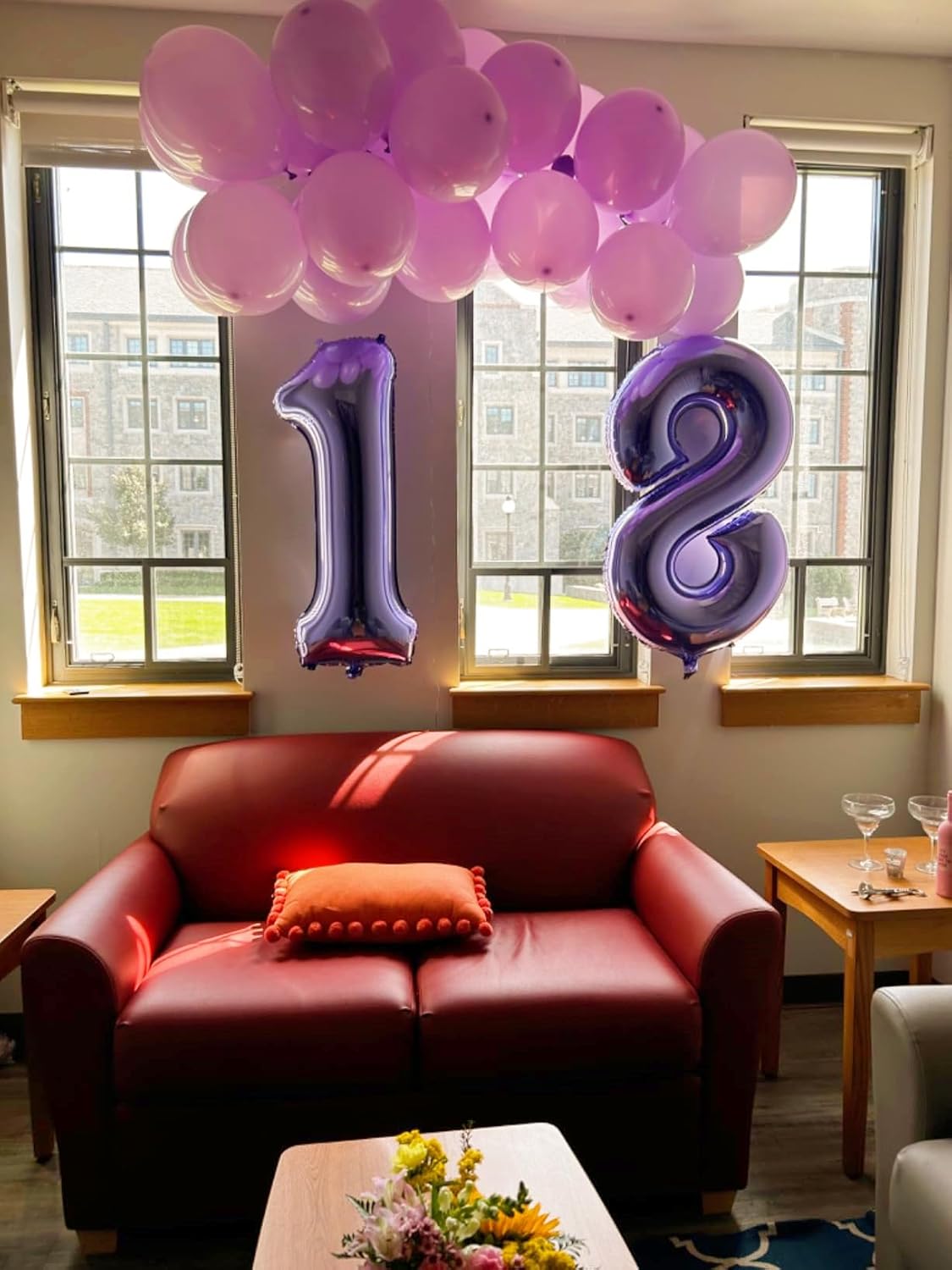 Number 18 Balloons - 40 Inch Purple Birthday Decorations for Celebrations & Graduations