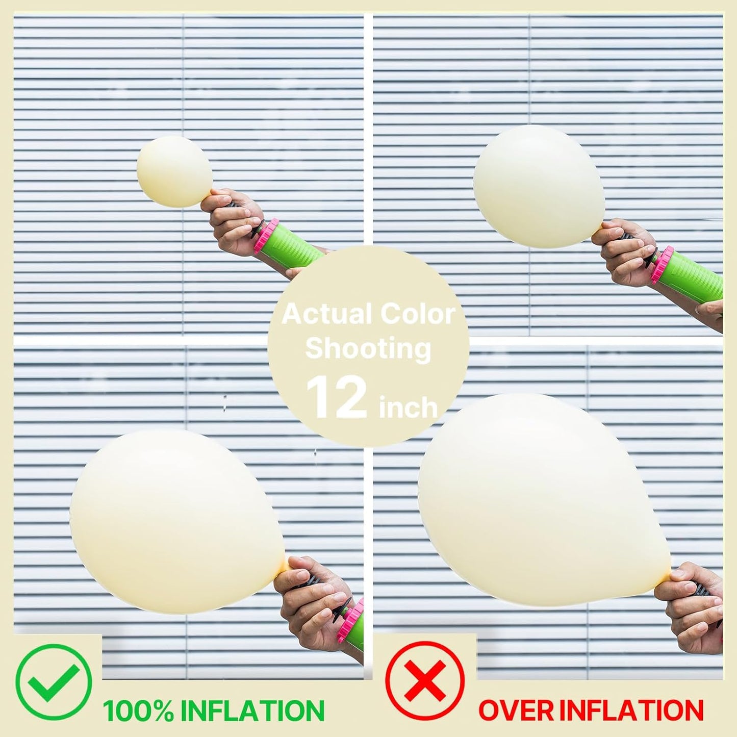 PartyWoo Pastel Yellow Balloons - 100 Pcs in Various Sizes for Baby Showers & Birthday Parties | Light Yellow Decor
