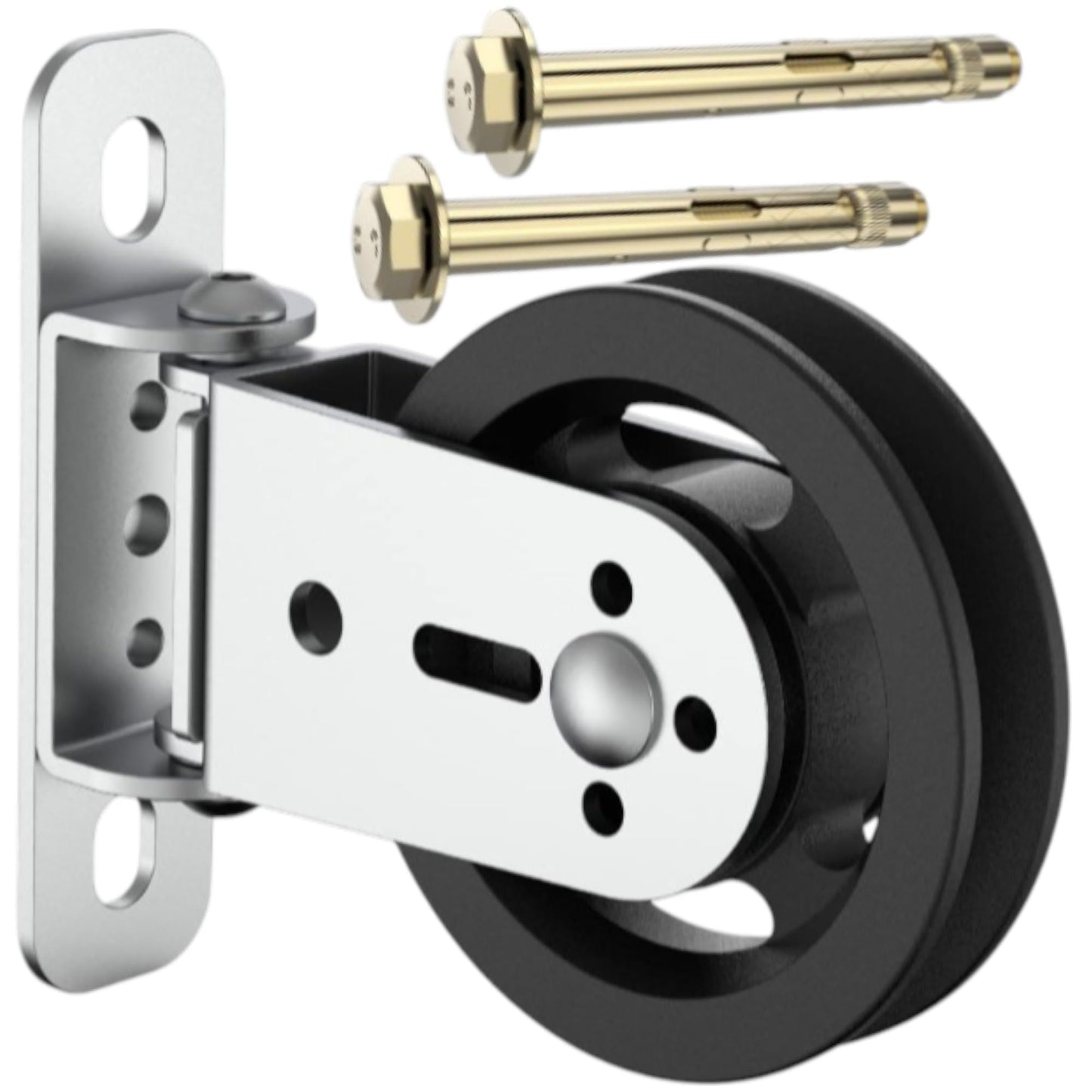 CNQLIS Gym Pulley Blocks,3.46in/90mm Wall Mount Fixed Pulley Wheel Rotation 180 Degree,Heavy Duty Swivel Pulley for LAT Pulley System,for Gym Pulley System, Gym Equipment, DIY Home Projects