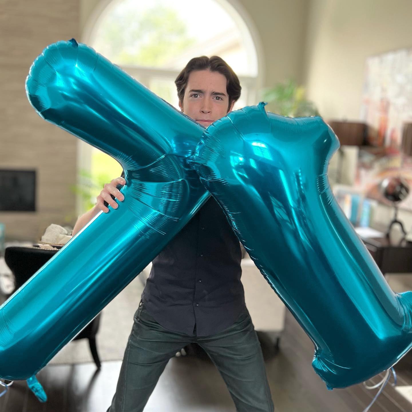 Number 5 Balloon by [Brand Name] - 40 Inch Light Blue Foil Balloon for 5th Birthday Party Decorations