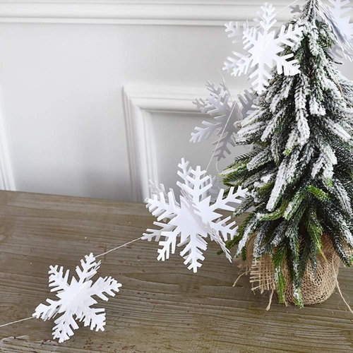24Pcs Snowflake Christmas Decor - 12 Silver & 12 White 3D Paper Hanging Snowflakes for Holiday Parties