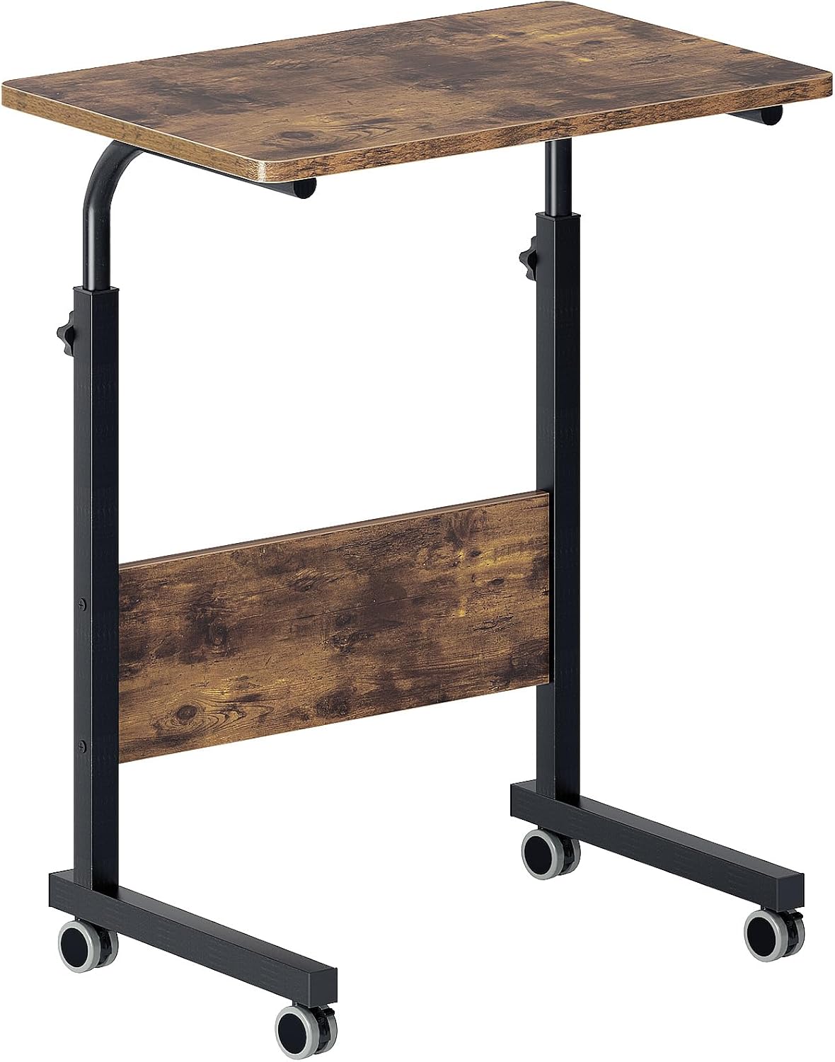 23.6 Inches Sofa,DUS-05#1-60FG-FBA DlandHome Rolling Desk Mobile Standing Desk Mobile Side Table w/Wheels Adjustable