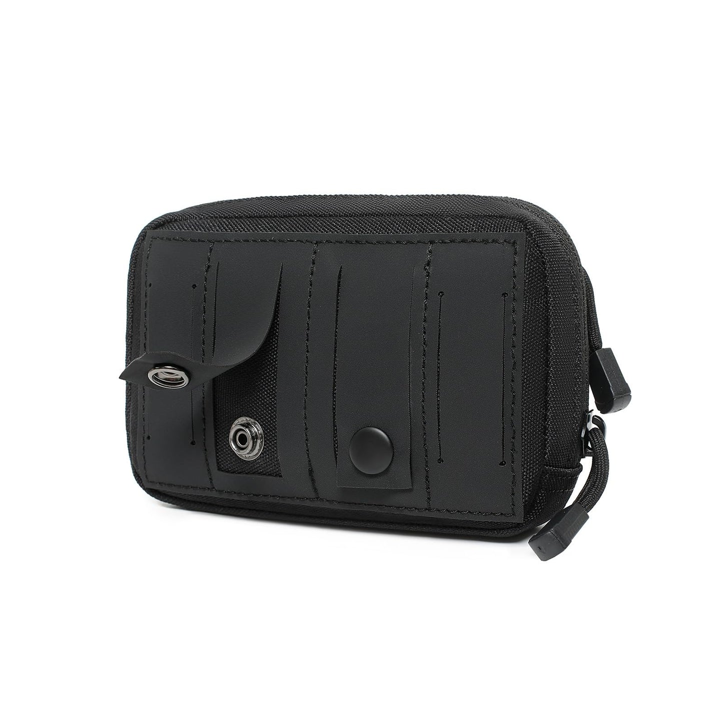 Mini Heavy Duty Tactical Belt Pouch for Men - Small Molle Pouch,Tactical Admin Pouch Compact EDC Utility Gadget Gear Pouches for Traveling, Hiking (Black-1 Pack)