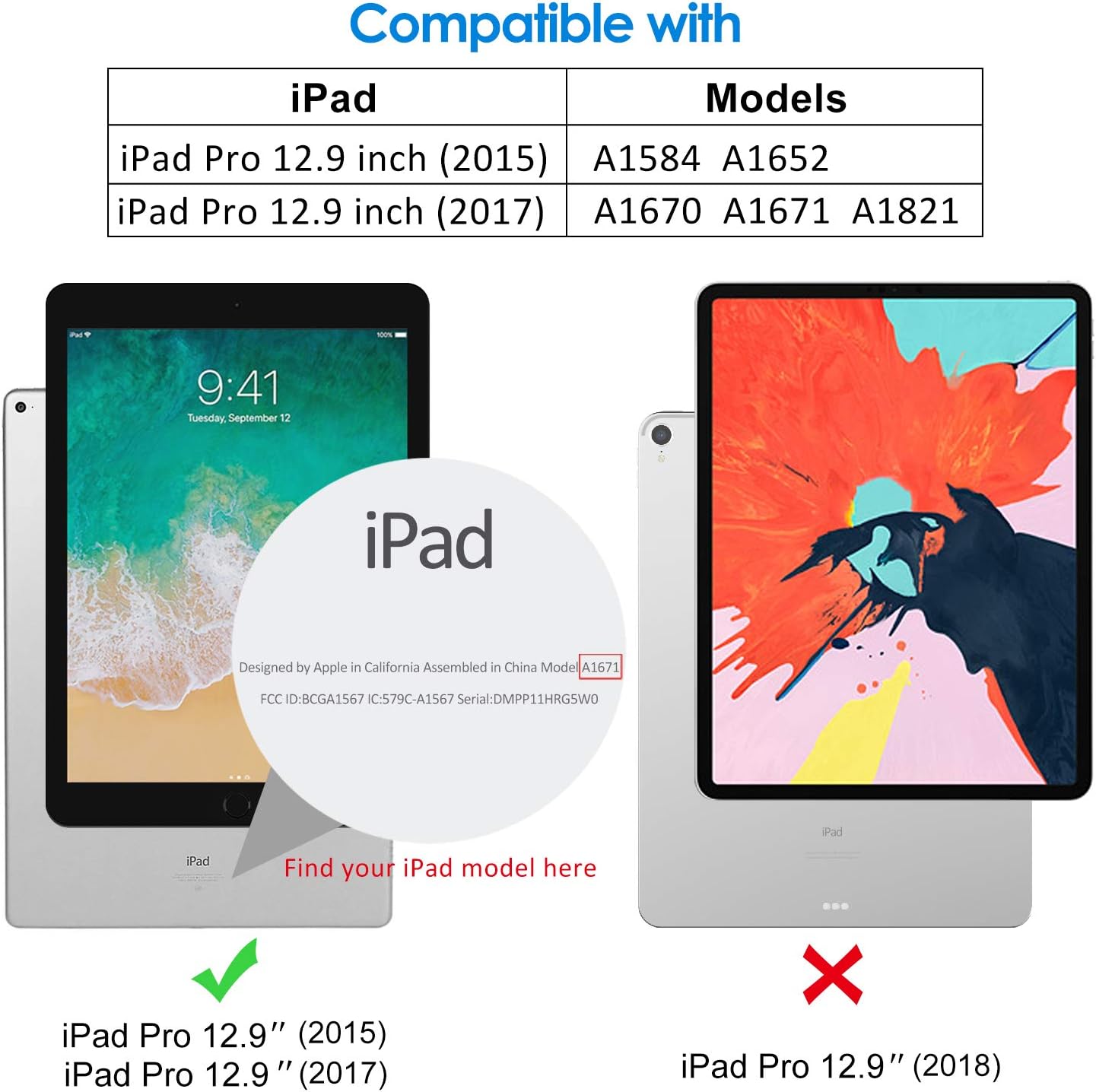 12.9-Inch (2015/2017 1st/2nd JETech Screen Protector for iPad Pro Model, Generation), Tempered Glass Film