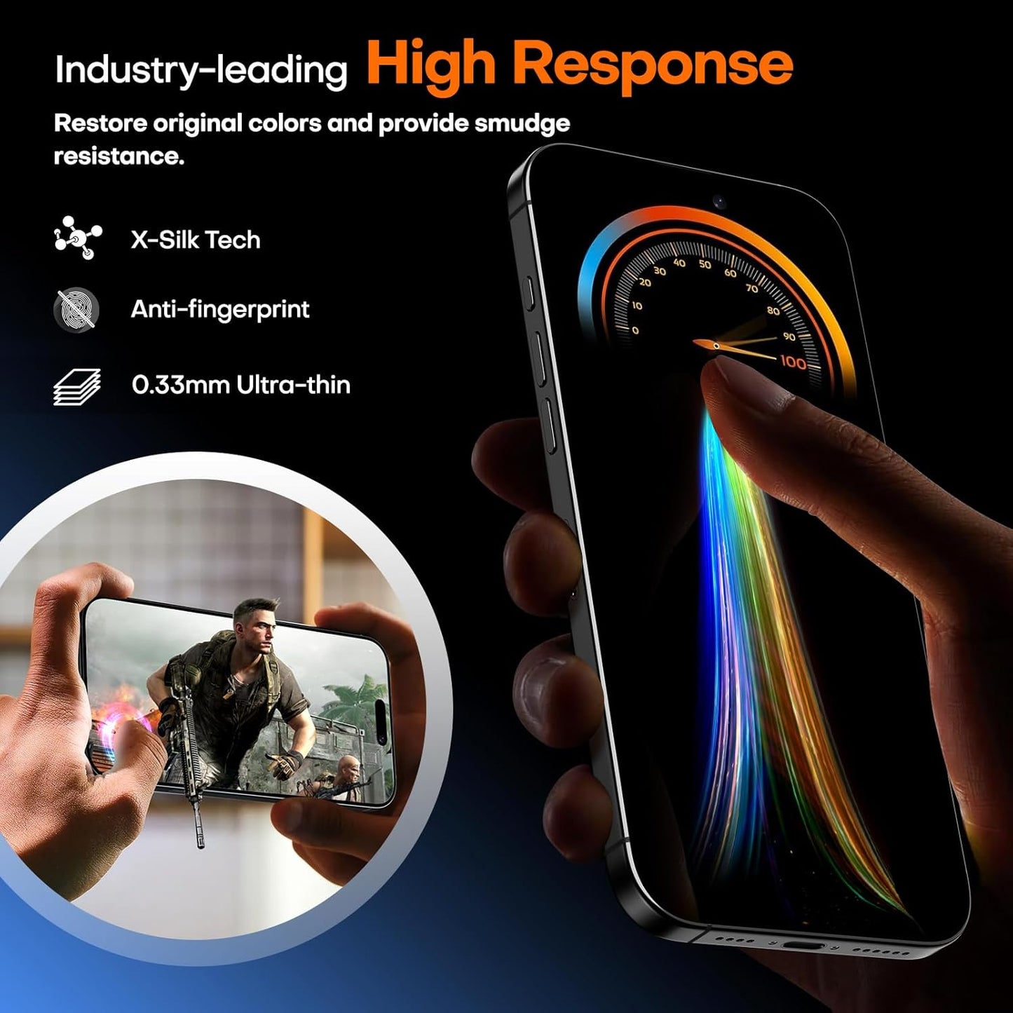 4 1 15 3 Pack 1 9H 15 TAURI in for iPhone Pro Max Screen Protector, Tempered Glass Film + Dust Free Easy Installation