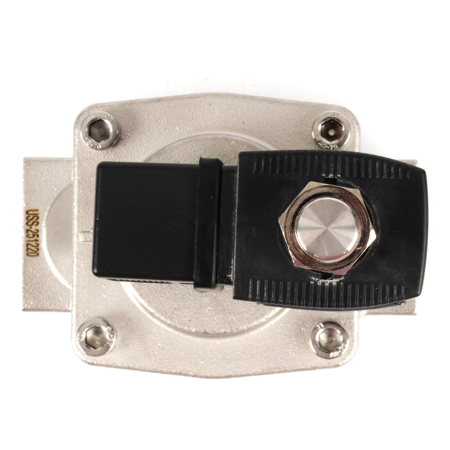 U.S. Solid Stainless Steel Solenoid Valve 1" - 110V 120V AC, Normally Open, 4.4-232 PSI, Pilot-Operated, Viton Seal