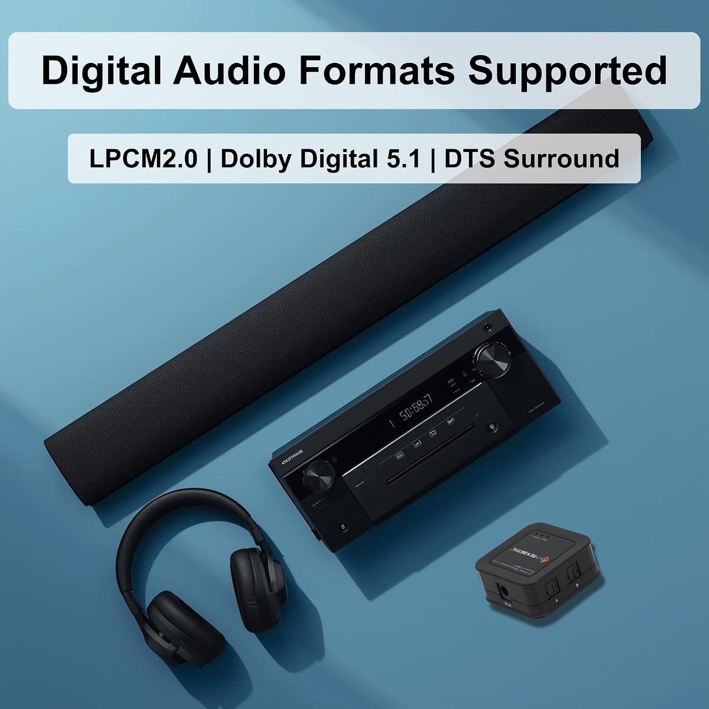 1x3 1 3 5.1 LPCM2.0, [JTD-SP0103] J-Tech Digital Optical Audio Splitter, in Out Toslink SPDIF Digital Audio Splitter