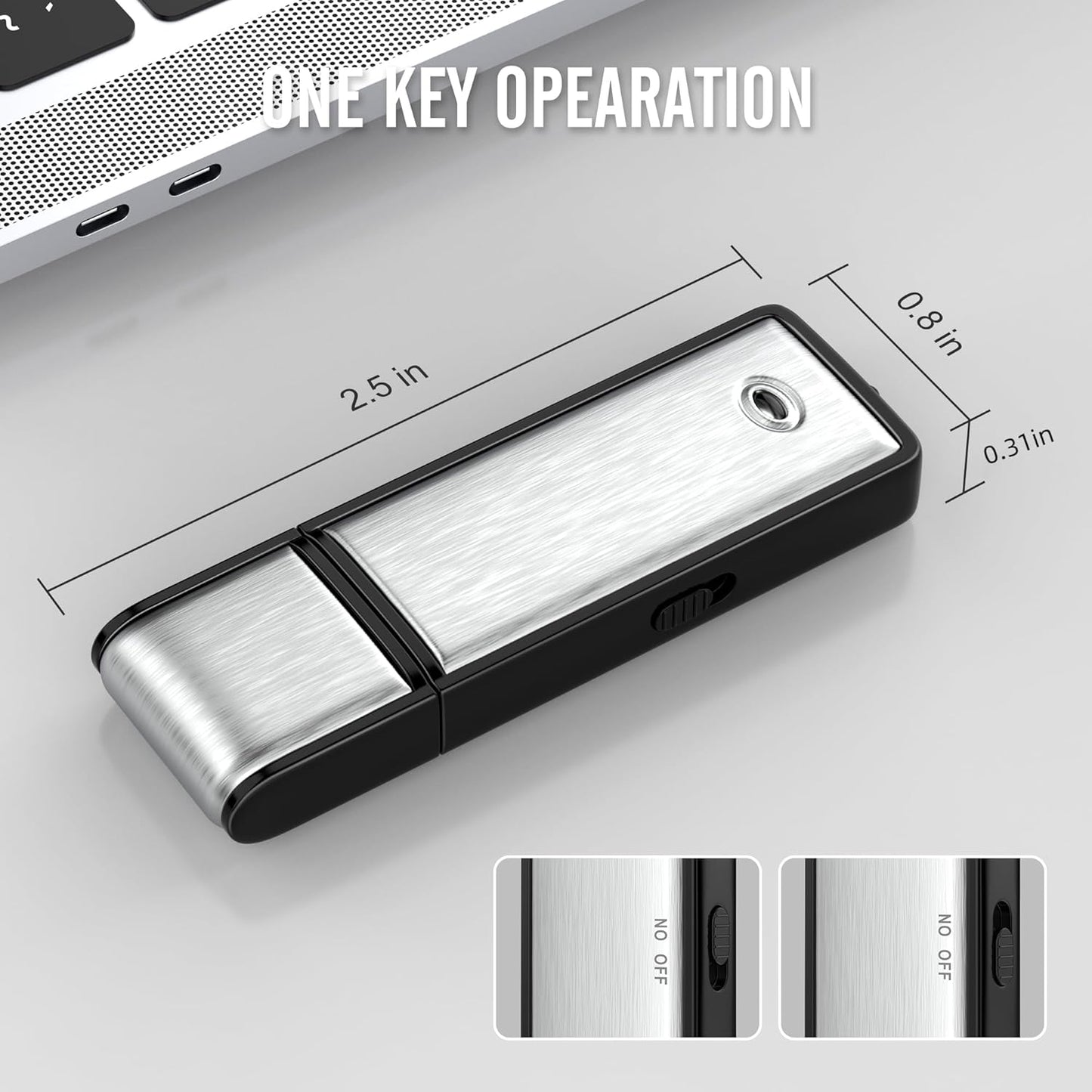 HAKSDOWO 16G 550 Voice Recorder, Digital Audio Recorder with Hours Recording Capacity Noise Reduction USB Recording