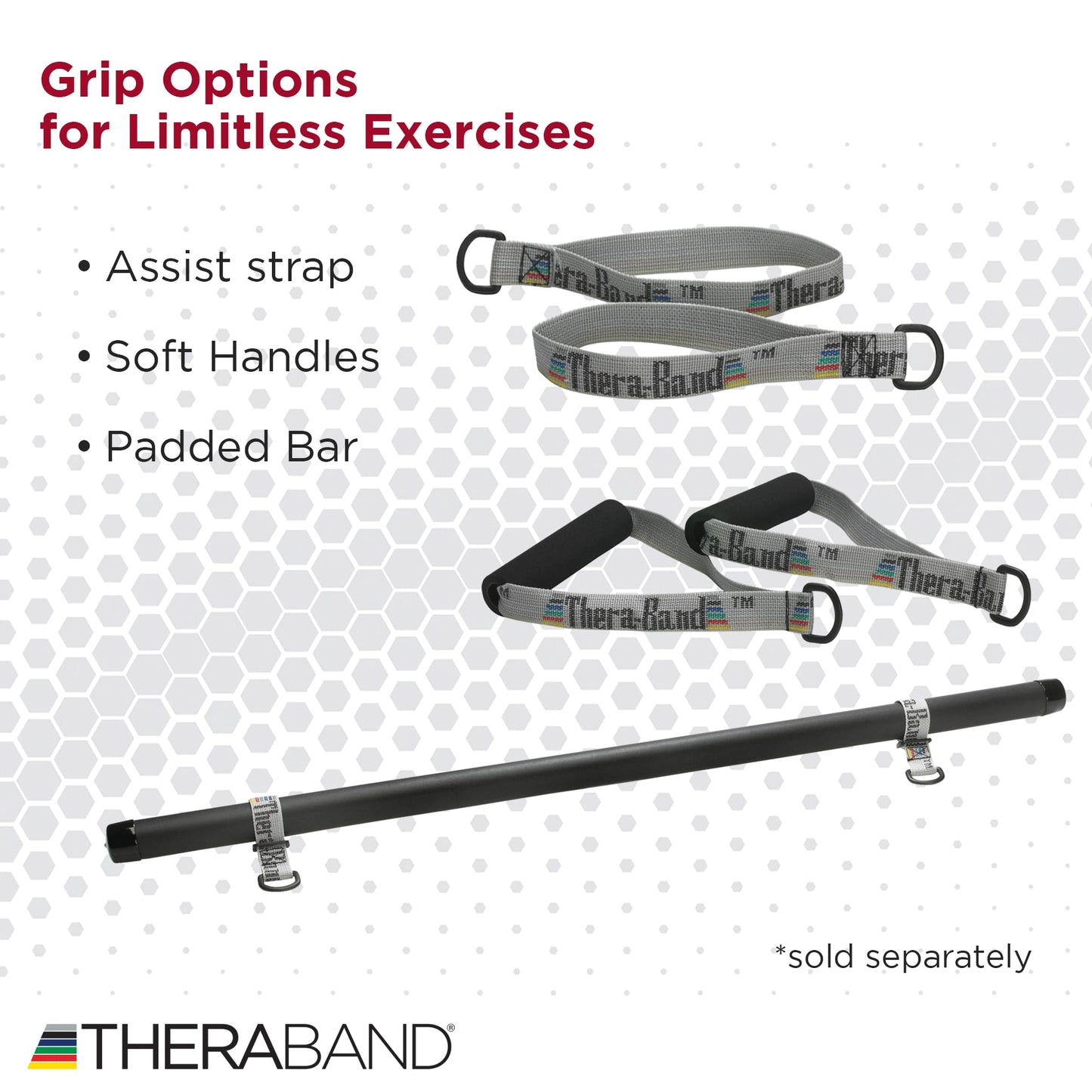 THERABAND Resistance Tubing with Connectors for Wall, Rehab & Wellness Station, Medium Level 3, Set of 2, 24-Inch Red Tubing for Physical Therapy, Exercise, Rehab, Clinics & Pilates, Latex Tubes