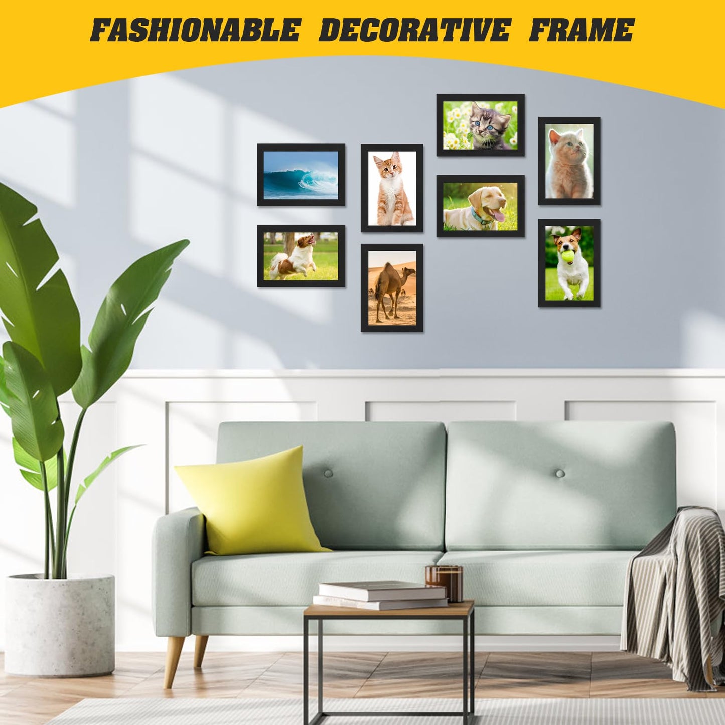 YOUKE OLA Set of 50 Picture Frame Bulk Photo Frames Wall Mounting Simple Photo Frames Multi Picture Frames for Wall or Tabletop, Black