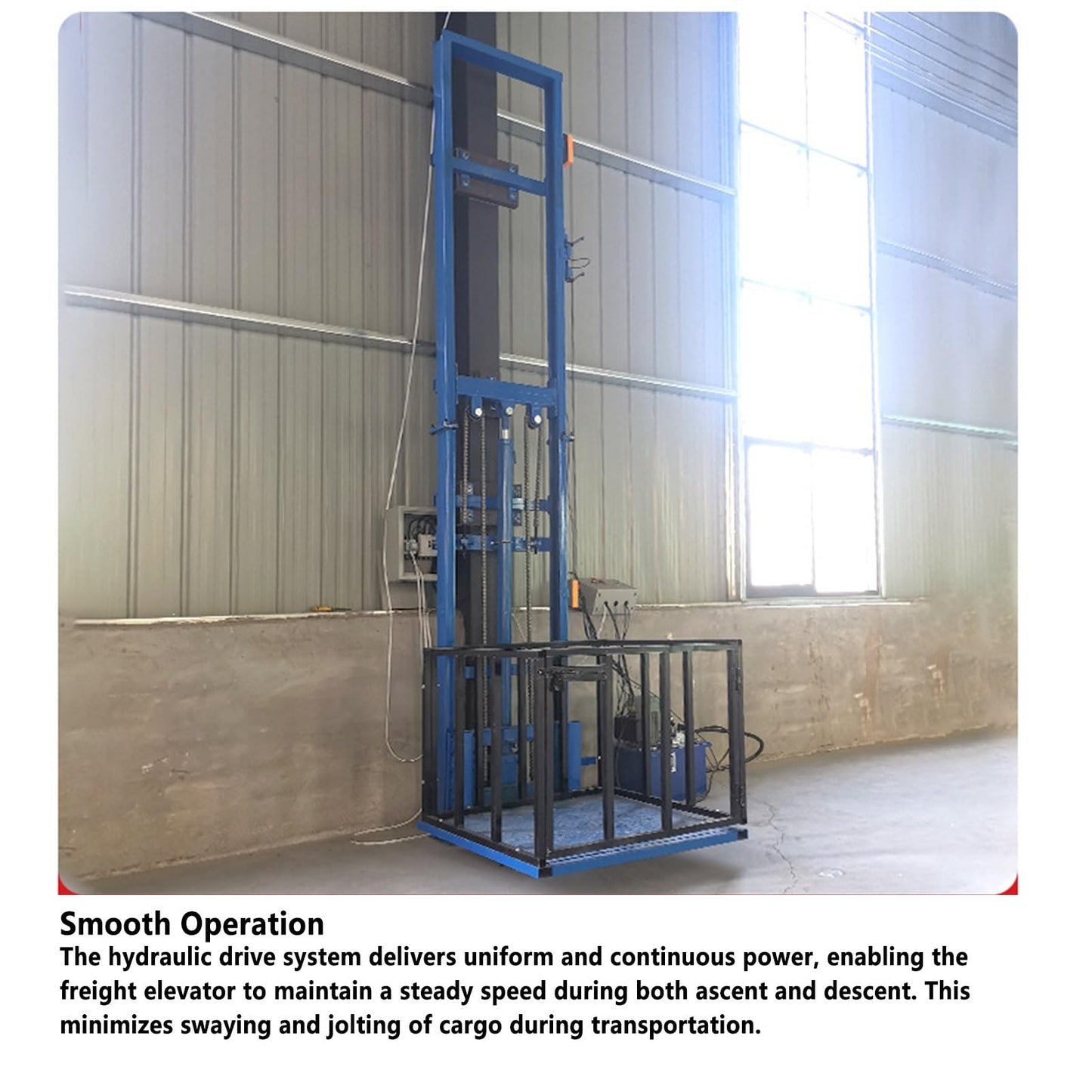 1-Ton/2200-Pound Capacity Electric Lift Table, Wall-Mounted Freight Elevator for Factory, Warehouse, and Home Use, 9.8-Foot Lift Height Hydraulic Lift Track Crane(9.8FT Lifting Height)