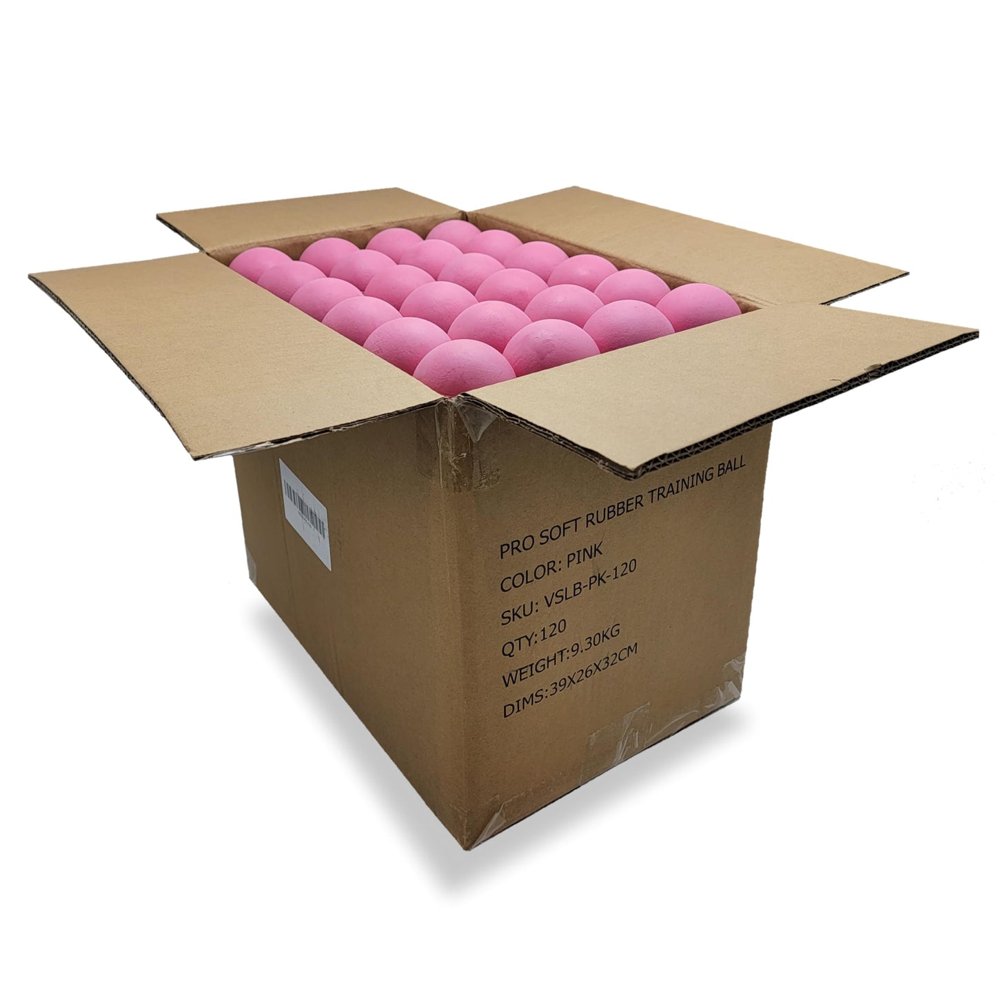 Velocity Soft Foam Lacrosse Balls, Lacrosse Soft Practice Balls for Youth Beginners, Indoor Training Lacrosse Softballs for College and High School, Same Size as Regulation - Pink, 60
