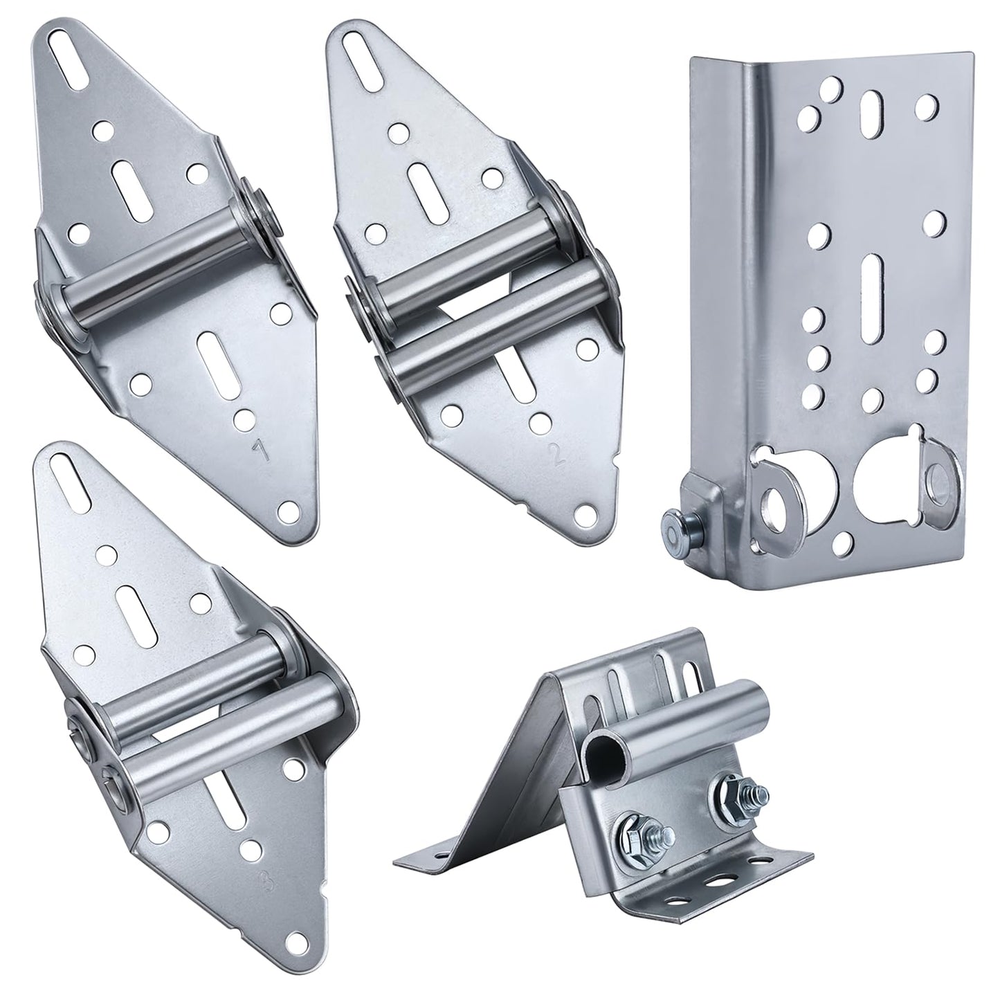 Patioer Garage Door Hardware Kit with Roller, Hinge, Top & Bottom Bracket, Galvanized Cables, Fasteners, for 16'x7' and 18'x7' Double Garage Doors