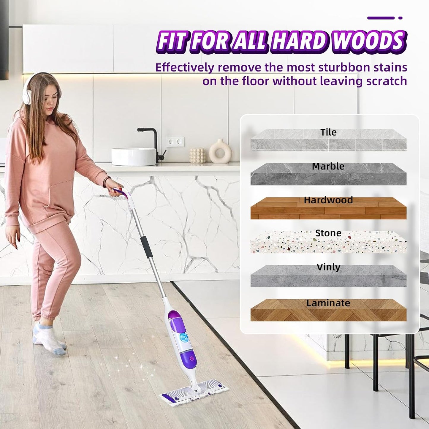 Power Mop™ Pad Refills - 25 Pack for Swiffer® | Multi-Surface Floor Cleaning, Unscented