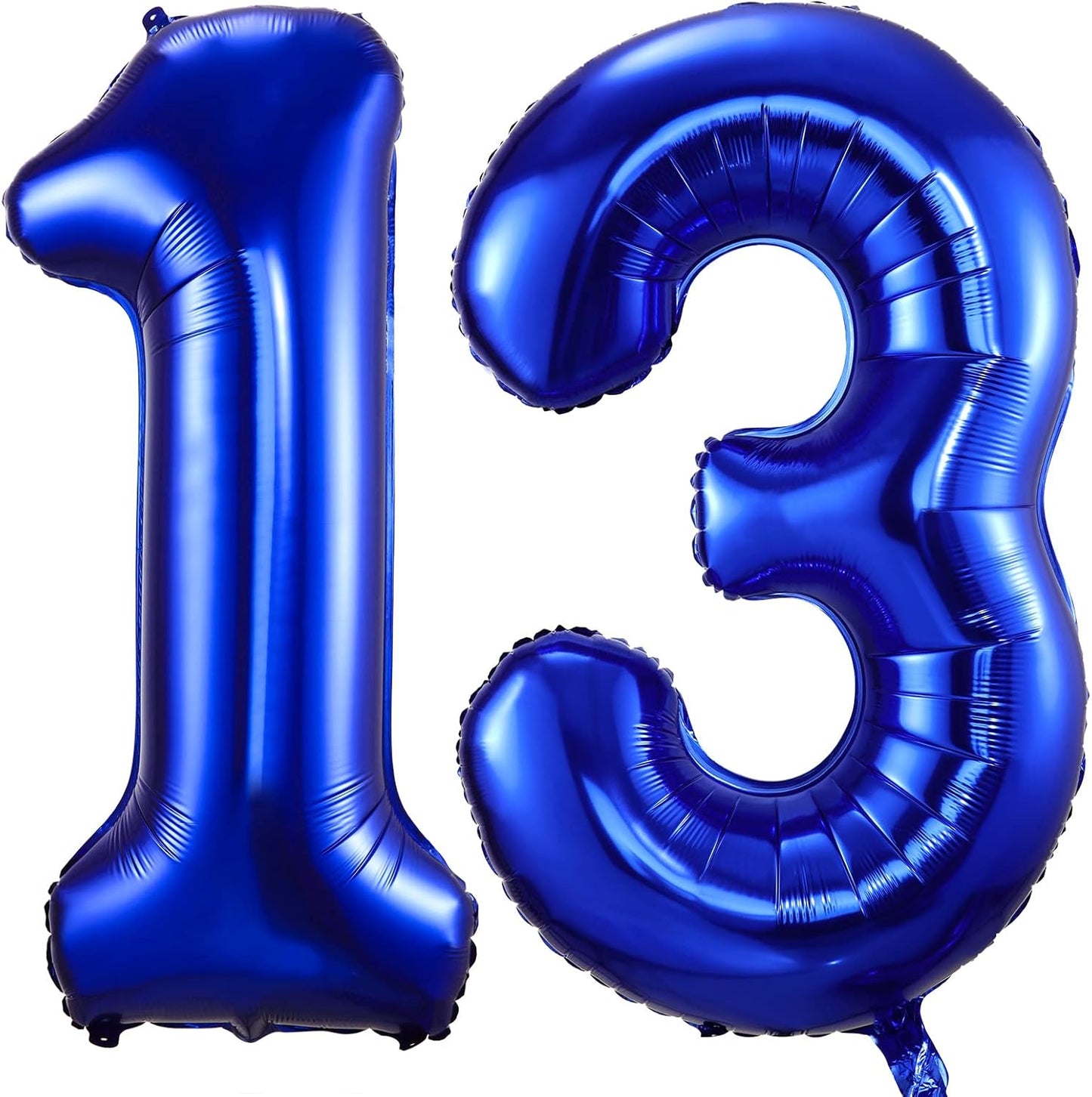 Skiennix Navy Blue Number 13 Balloons - 40 Inch Large Foil Mylar Birthday & Graduation Decorations