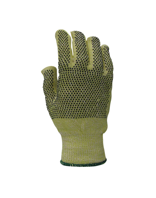 MAGID NT73BKVPR-8 Nitrile-Dotted para-Aramid Blend Terry Glove, 8, Yellow (Pack of 12)