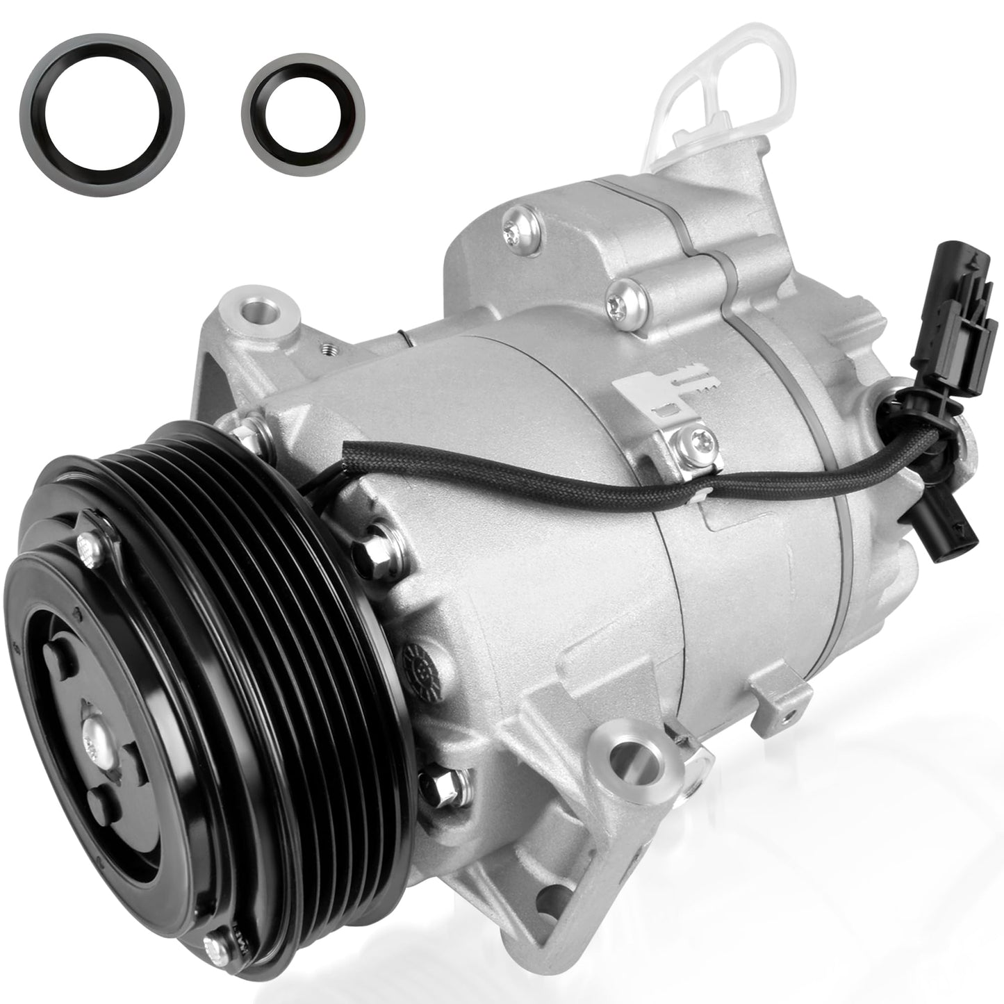 HYR New Air Conditioner AC Compressor with Clutch Compatible with Chevy Cruze 1.8L 2012 2013 2014 2015, 2016 Cruze Limited 1.8L, 6 grooves #CO 22227C,13346491,158272, 157272,1422227
