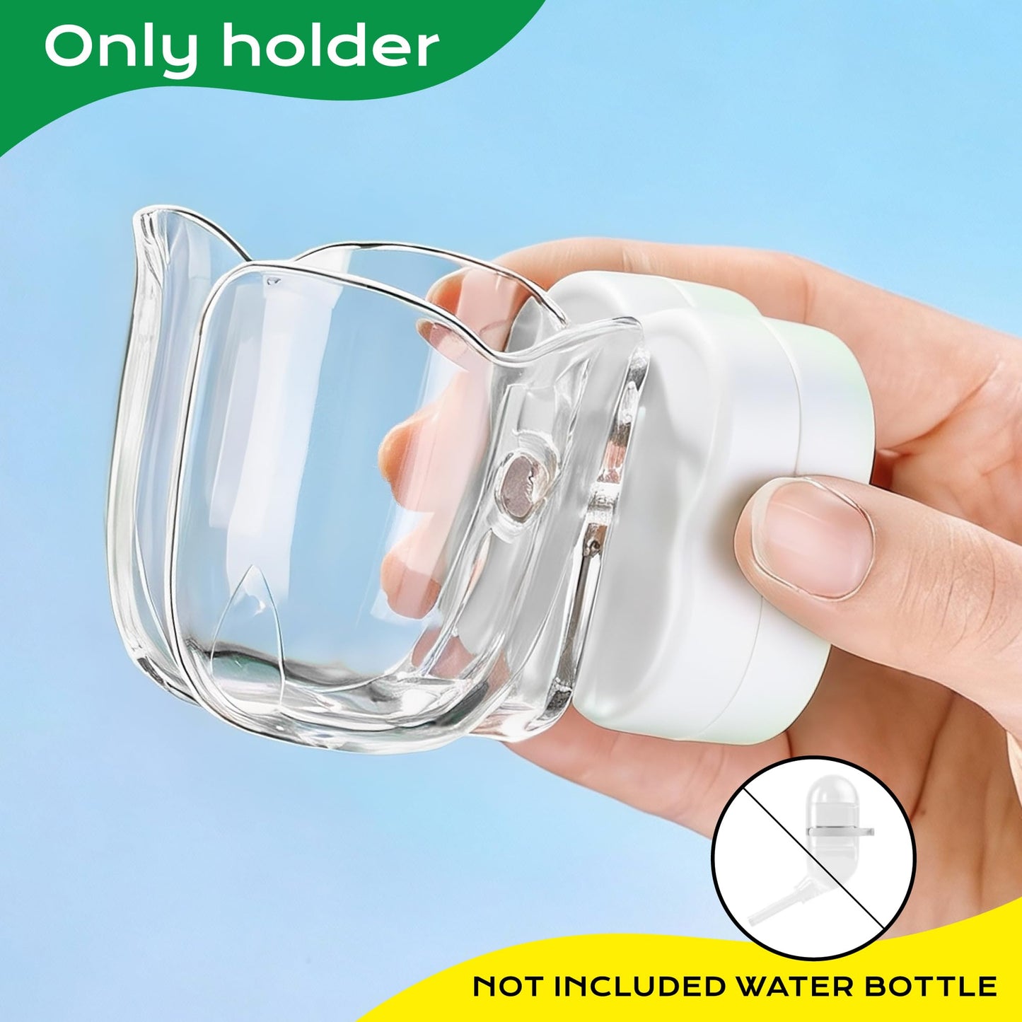 Rodizoo Hamster Water Bottle Holder - Magnetic & Repositionable, Adjustable Base for Hamster Cage, Secure Magnetic Mount, Easy to Move/Install, Fits Most Small Pet Water Bottles (Holder Only)