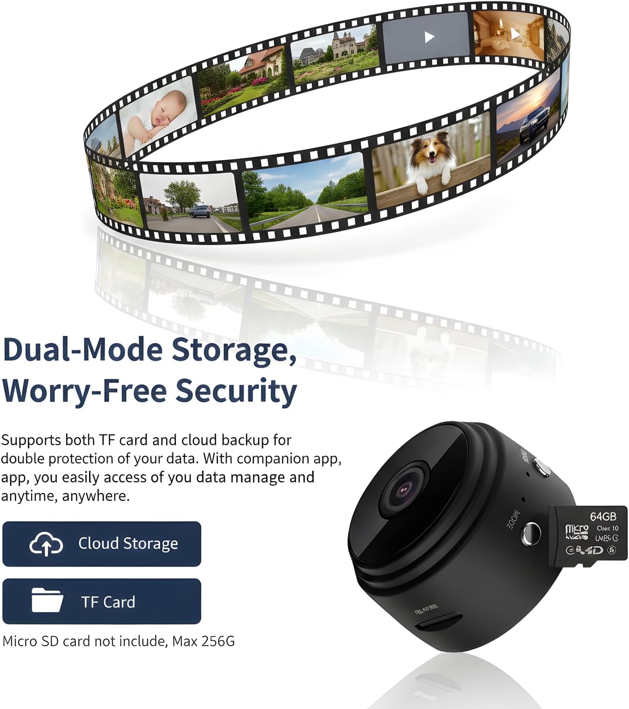ELEFOCUS Camera,2K Hidden Mini Camera,Nanny Cam Hidden Camera,WiFi Spy Camera with Night Vision & Motion