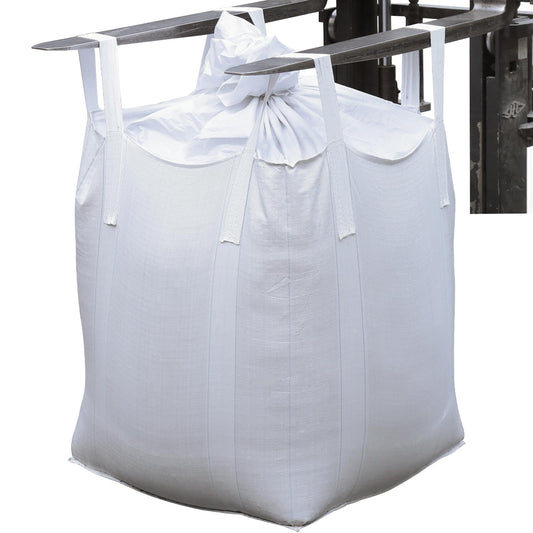 FIBC Bulk Bags 1 Ton 2200 lbs (10 Pack) - 35"x35"x43" Super Sack Woven Polypropylene Container Bags with 4 Lifting Loops for Construction, Agriculture, Landscaping - Commercial Grade