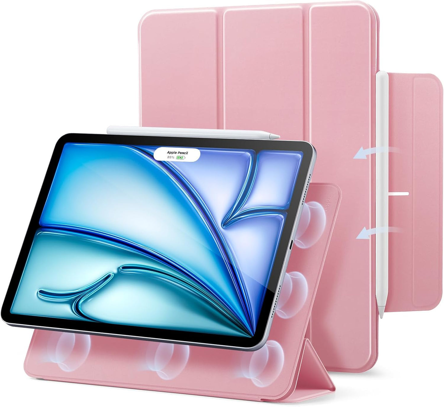 ESR 13 Inch (M5/M4) 2025/2024, for iPad Pro Case Powerful Magnetic Attachment, Slim Trifold Stand Case, Supports Pencil