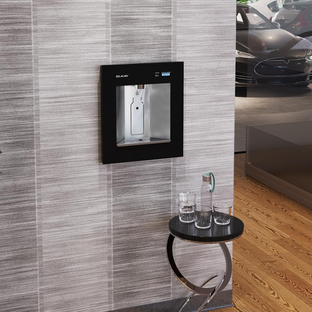 Elkay LBWDC00BKC Liv Pro In-Wall Commercial Filtered Water Dispenser Non-refrigerated Midnight