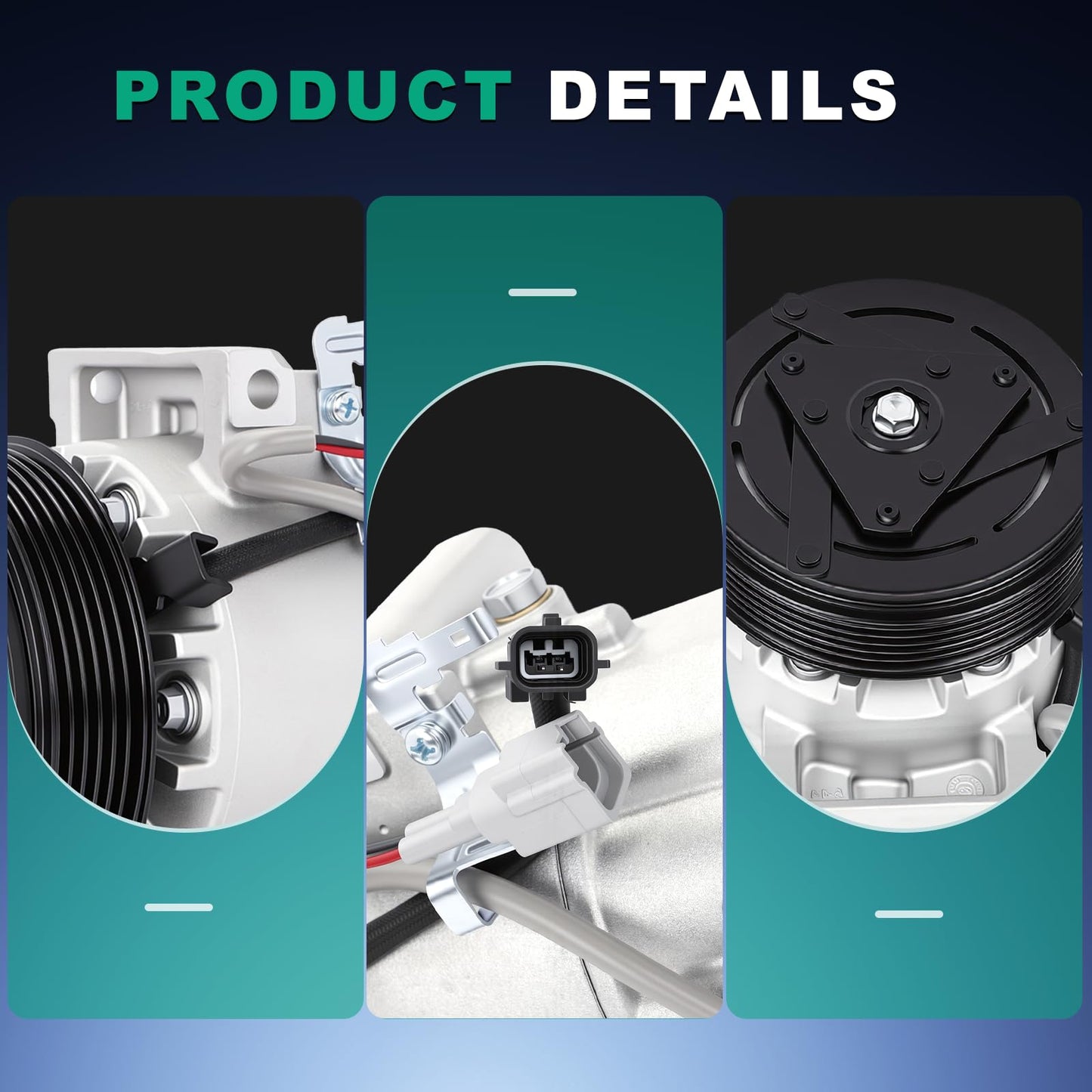 QKVBKAU 92600-3SH0A AC Compressor Compatible with Nissan Sentra L4 1.8L 2013-2019 Replacement # 92600-3SH1A 92600-3SH1B 92600-3SH1C Air conditioner Compressor with Pre-Filled Oil