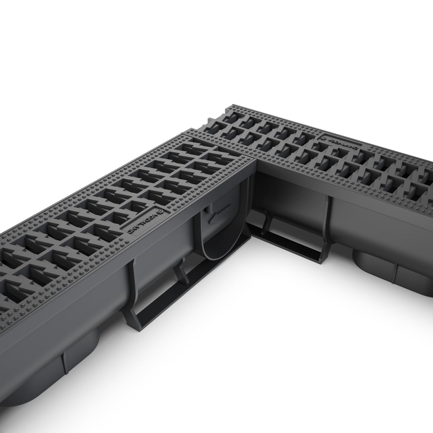 Vodaland - 3 Inch Trench Drain System with Outlet! - Black (3)