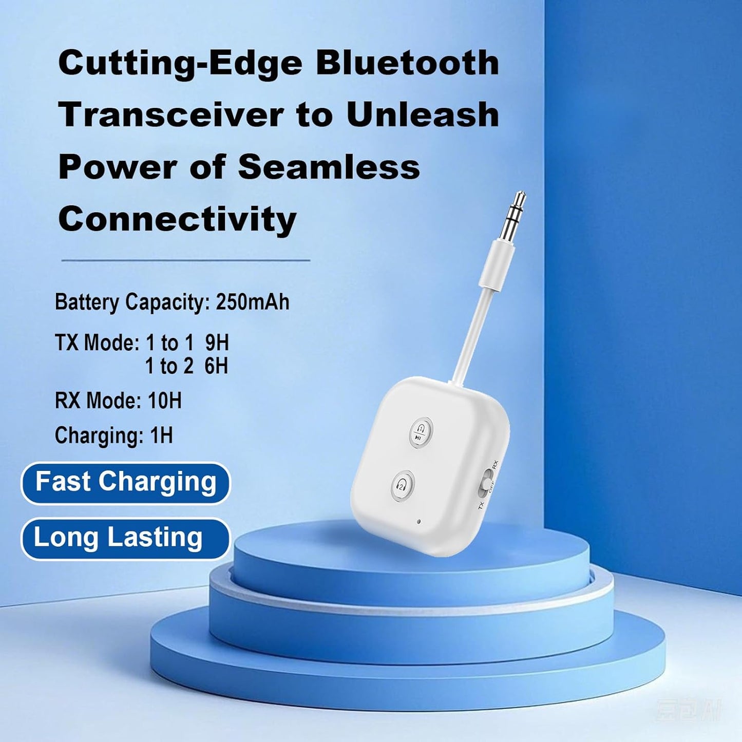 LENDAWAY 5.4 2 Bluetooth Transmitter Receiver,Airplane Bluetooth Audio Adapter,Wireless Audio Transmitter