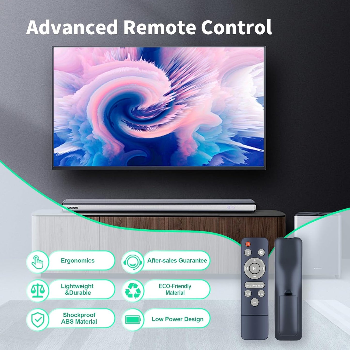 WDZP KY-8000 KY-2023, ky2020D New Soundbar Remote Control Replacement for Assistrust HoYLluDLL Sound bar