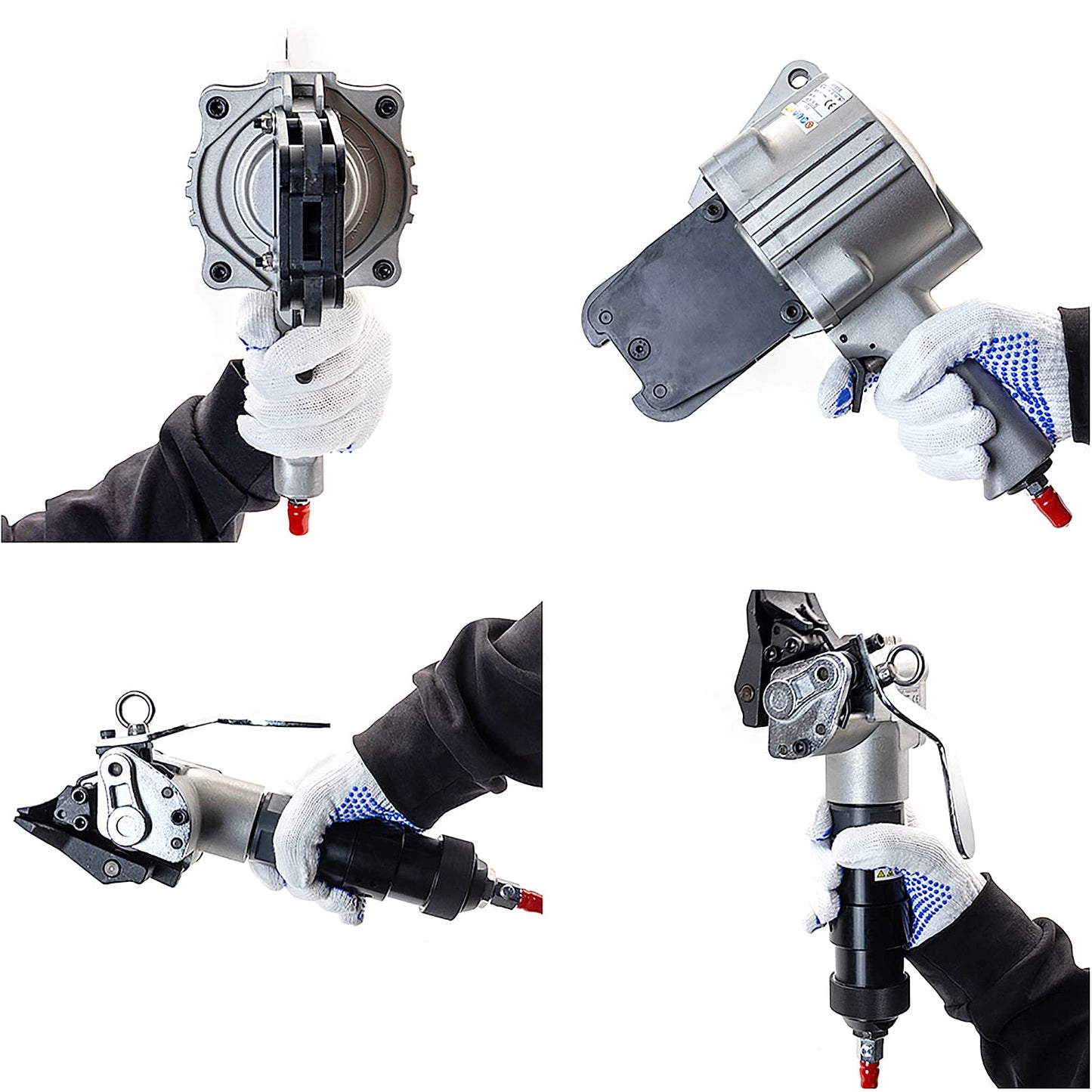 SDRTOP Pneumatic Steel Strapping Tools Metal Banding Machine Heavy Duty Tensioner and Cutter Sealer for 1.25inch（32mm）Width Metal Belt, Portable Packaging