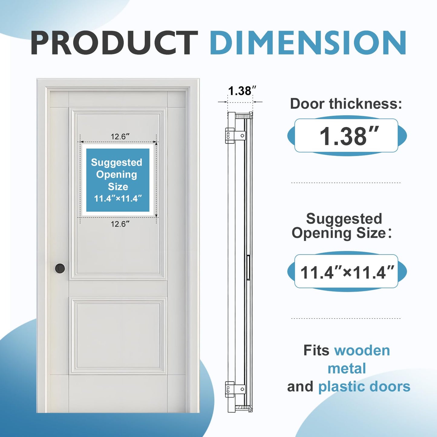 DRKSBesto 12.6" x 12.6" Window Frame Kit with Glass, Black Garage Door Window Inserts, Door Glass Inserts, Replacement Windows for Doors, Windows, Garages, Cabinets