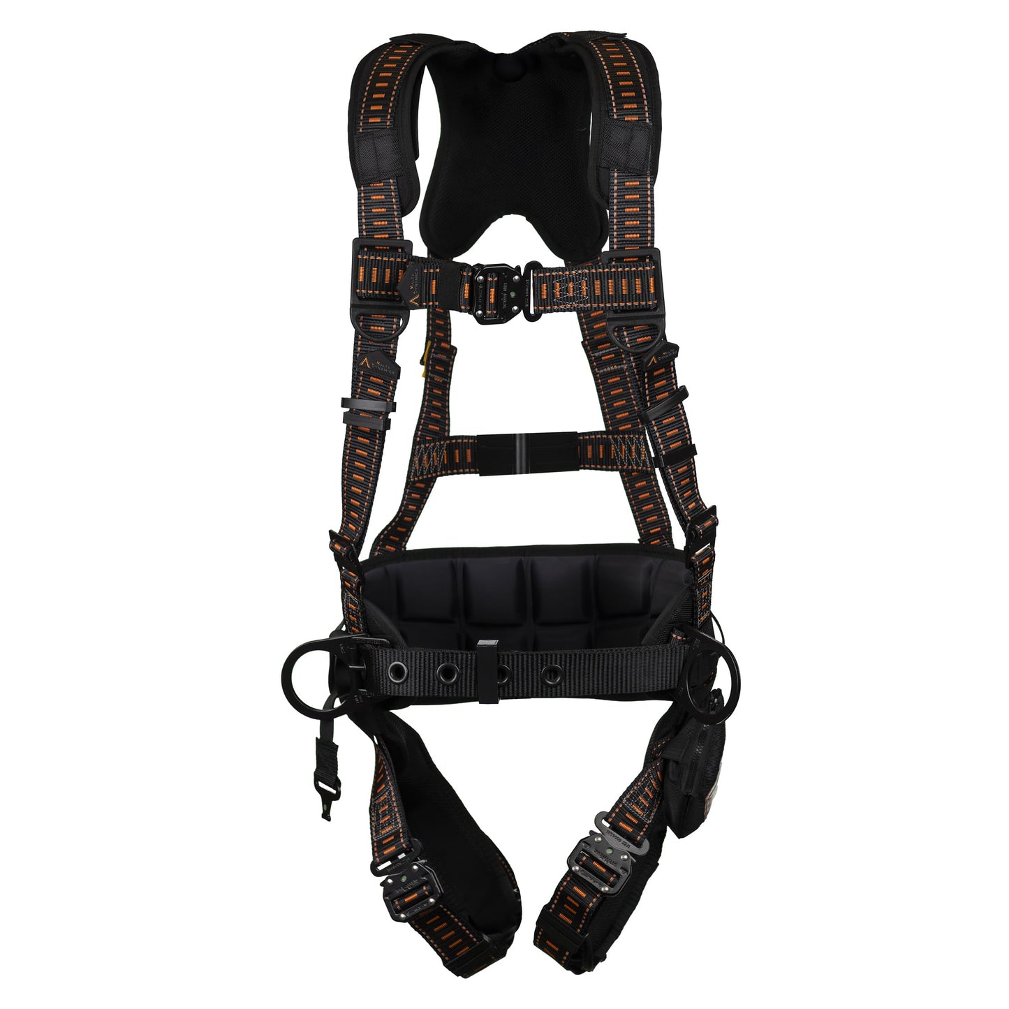 Malta Dynamics Warthog Comfort MAXX Steel Harness – Full-Body Fall Protection Harness and Adjustable Safety Harness with D-Rings, Shoulder and Leg Padding for Construction, OSHA & ANSI Compliant