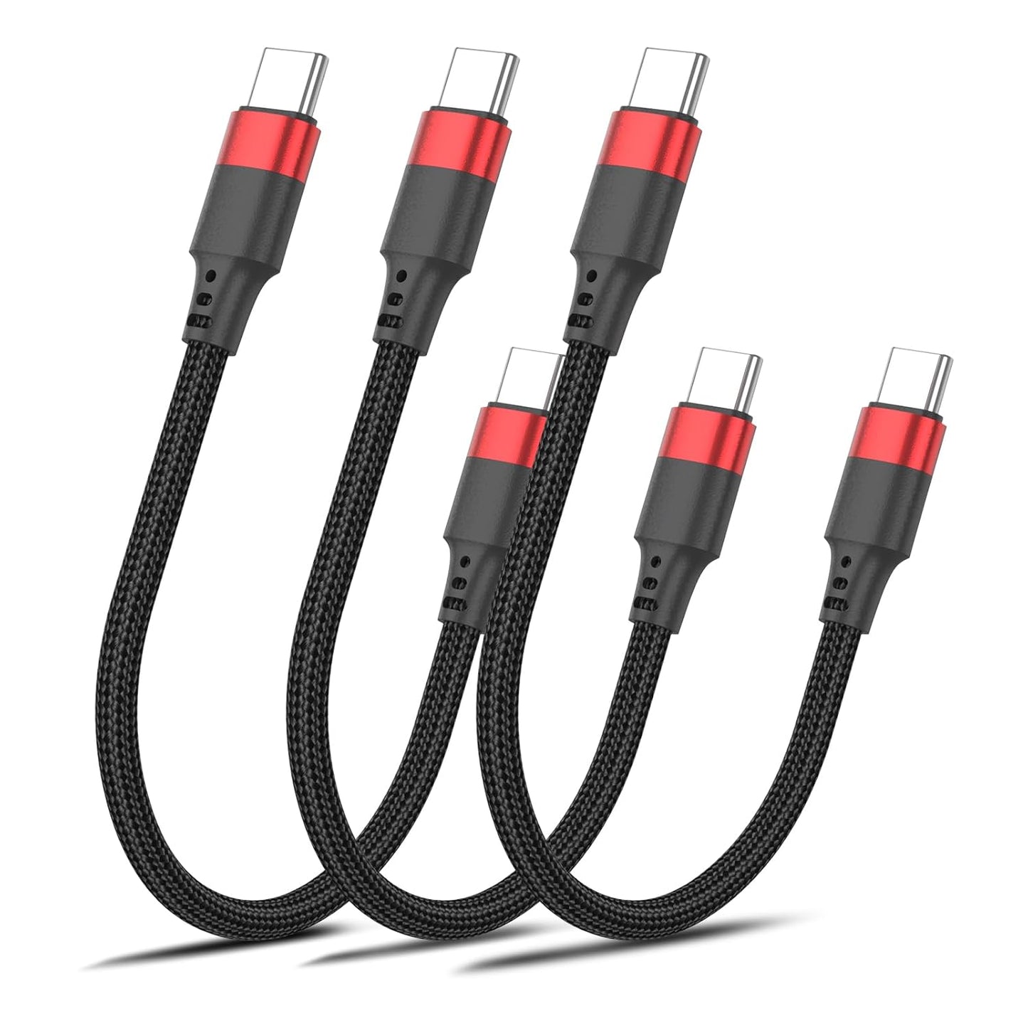 Vienceen 6 Inch 3 Pack 0.5 16/16 Pro/15/15 S24/S23/S21/Z Fold5/Z Flip5, G8, USB C to USB C Cable , Short Fast Charging