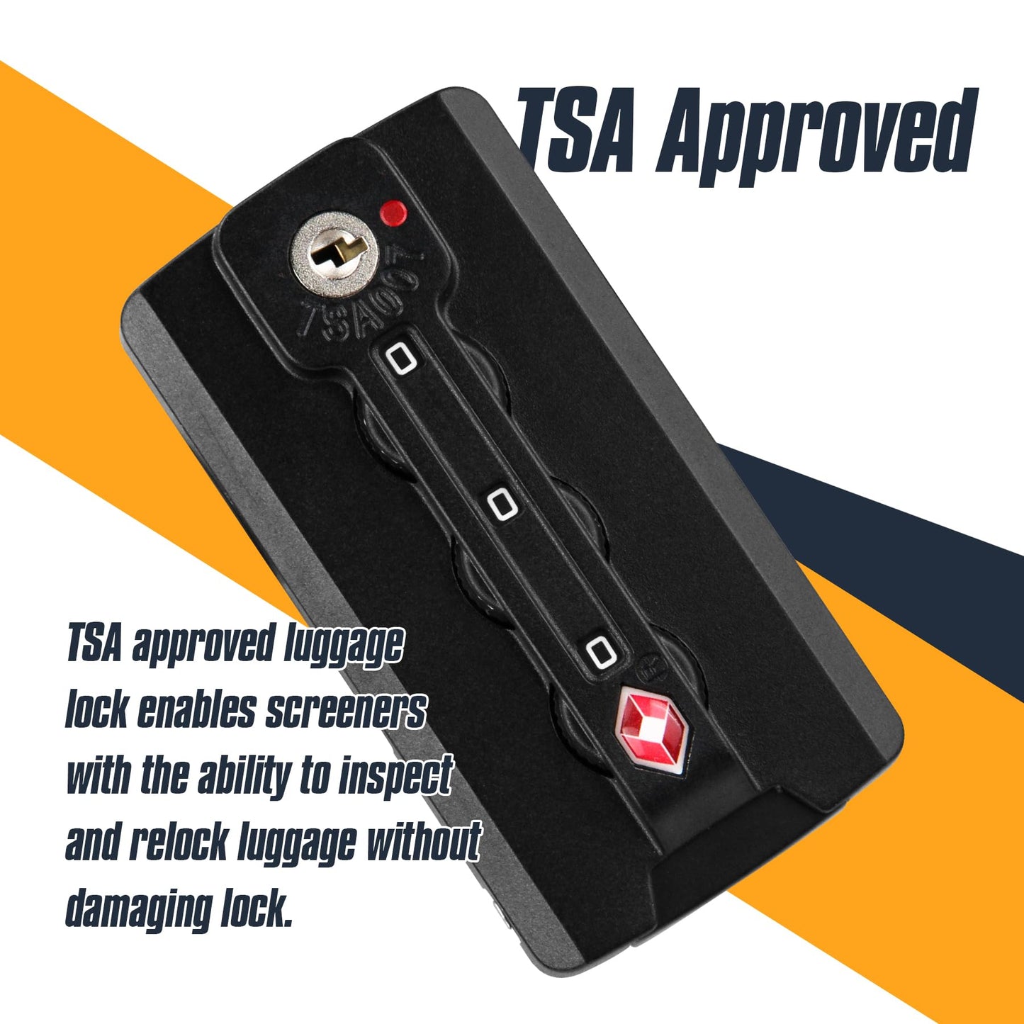 Zoofen 2 Pack Luggage Lock TSA Approved Luggage Travel Lock Luggage Suitcas Lock 3-Digit Combination Lock(Model D)