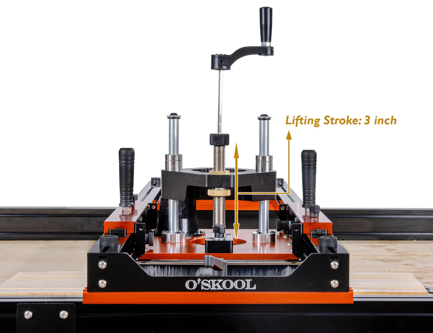 O'SKOOL Slab Flattening Router Sled with 3-Axis Gantry Jig and 3.5" Router Lift, Wood Slab Flattening Jig for Live Edge Slabs, Table Tops, River Tables, Cutting Boards and Workbenches, RTA012